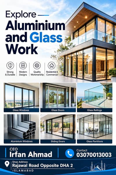 Aluminium & Glass Works | Windows, Doors, Partitions & Repairing Servi