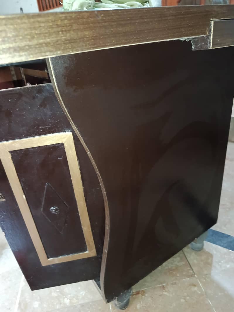 Solid Wood Dark Brown Storage Cabinet / Console Table 1