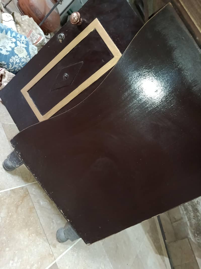Solid Wood Dark Brown Storage Cabinet / Console Table 2