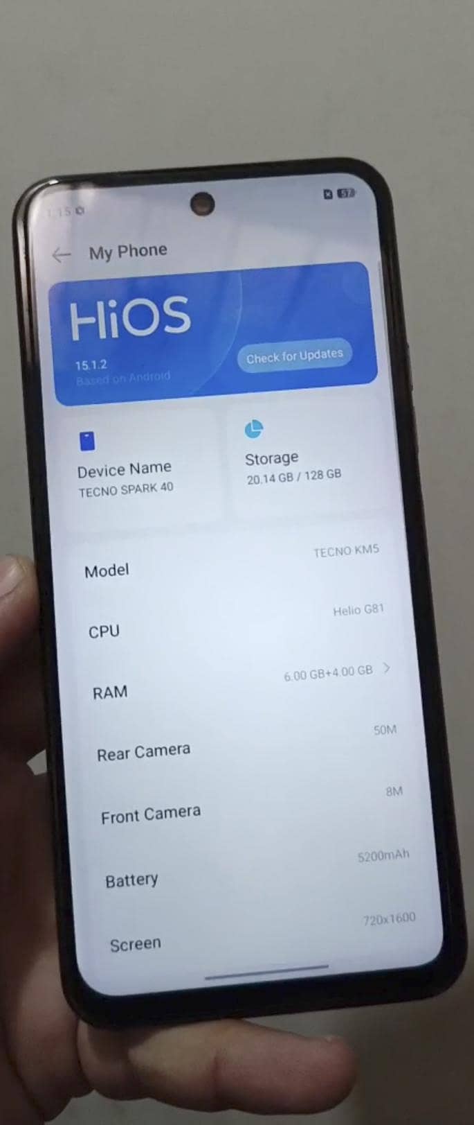 Tecno spark 40 0