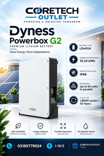 Dyness battery, dyness lithium ion ,power box g2 , 10.24kw, hybrid