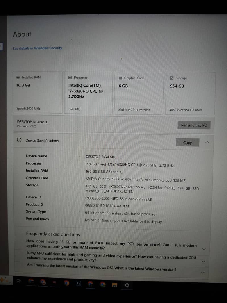 DELL PRECISION 7720 1