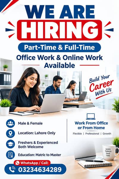 NEED URGENT STAFF OF 50 PERSONS FOR ONLINE WORK