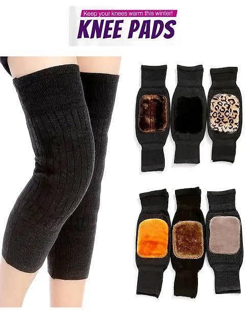 2Pcs Warm Wool Winter Thick Knee Warmer| Fleece-Lined Leg Warmer for Knee Pain Relief & Support| Unisex Winter Knee Pads Warmer for Everyday Use | Thermal Knee Brace for Outdoor Sports & Cold Weather Comfort| Pair of Long Knee Leg Protectors for Winter