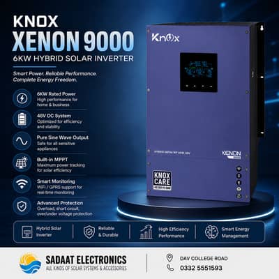 knox xenon 9000 , knox inverters , knox 6kw , inverter, infini wp 6kw