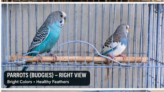 Budgies and white java finch 4