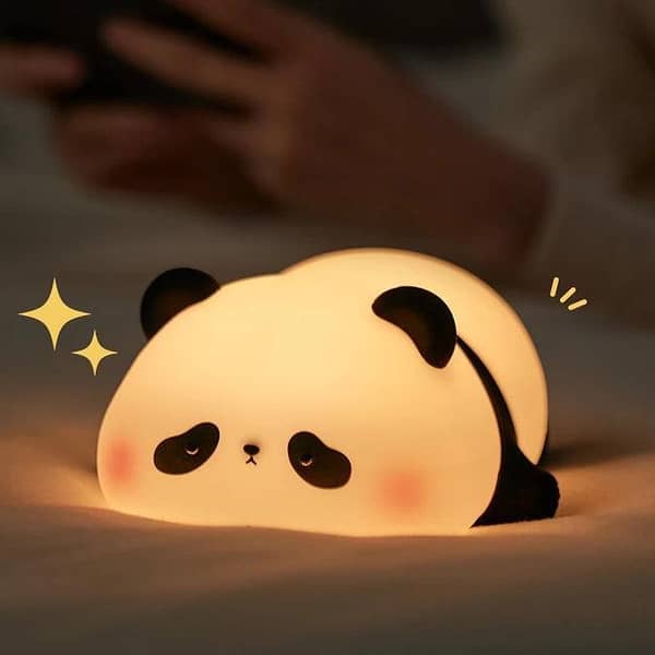 Panda Silicone LED Night Light — USB Rechargeable Touch Lamp