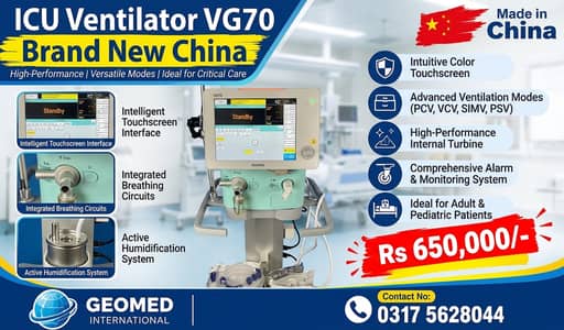 ICU Ventilator VG70 |High-Performance Care|Ventilator For Sale