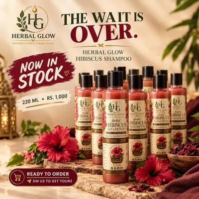 Herbal Glow Hibiscus Shampoo — 220ml | Rs. 1,000
