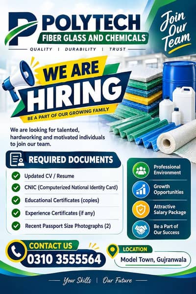 POLY TECH FIBER GLASS & CHEMICALS IS HIRING