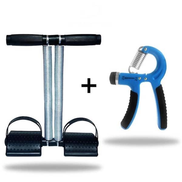 Tummy Trimmer Double Spring & Hand Gripper High Quality Weight Loss Exercise Machine for Abdominal Belly Fat Loss Abs Arm Muscle Home Gym Workouts Equipment for Men and Women, Best for House Wife’s and Mother to Reshape the Body