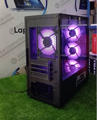 AfterShock PC Gaming Case 4 ARGB Fans Tempered Glass & Mesh Micro ATX