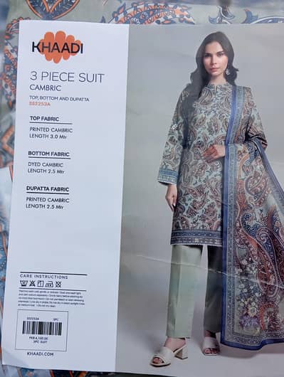 Khaadi 3 Piece Cambric Suit – New & Stylish Printed Collection