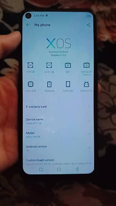 Infinix Hot 10 urgent sale 4 64