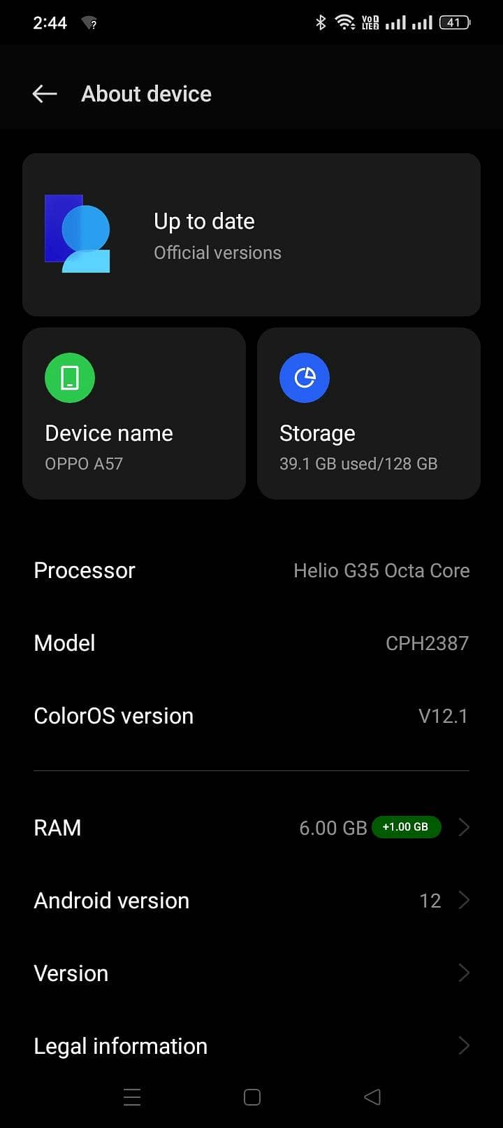 OPPO A57 0
