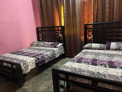 2 single beds with mattress or table