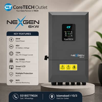 coretech inverters , nexgen, 6kw inverter , hybrid inverter,