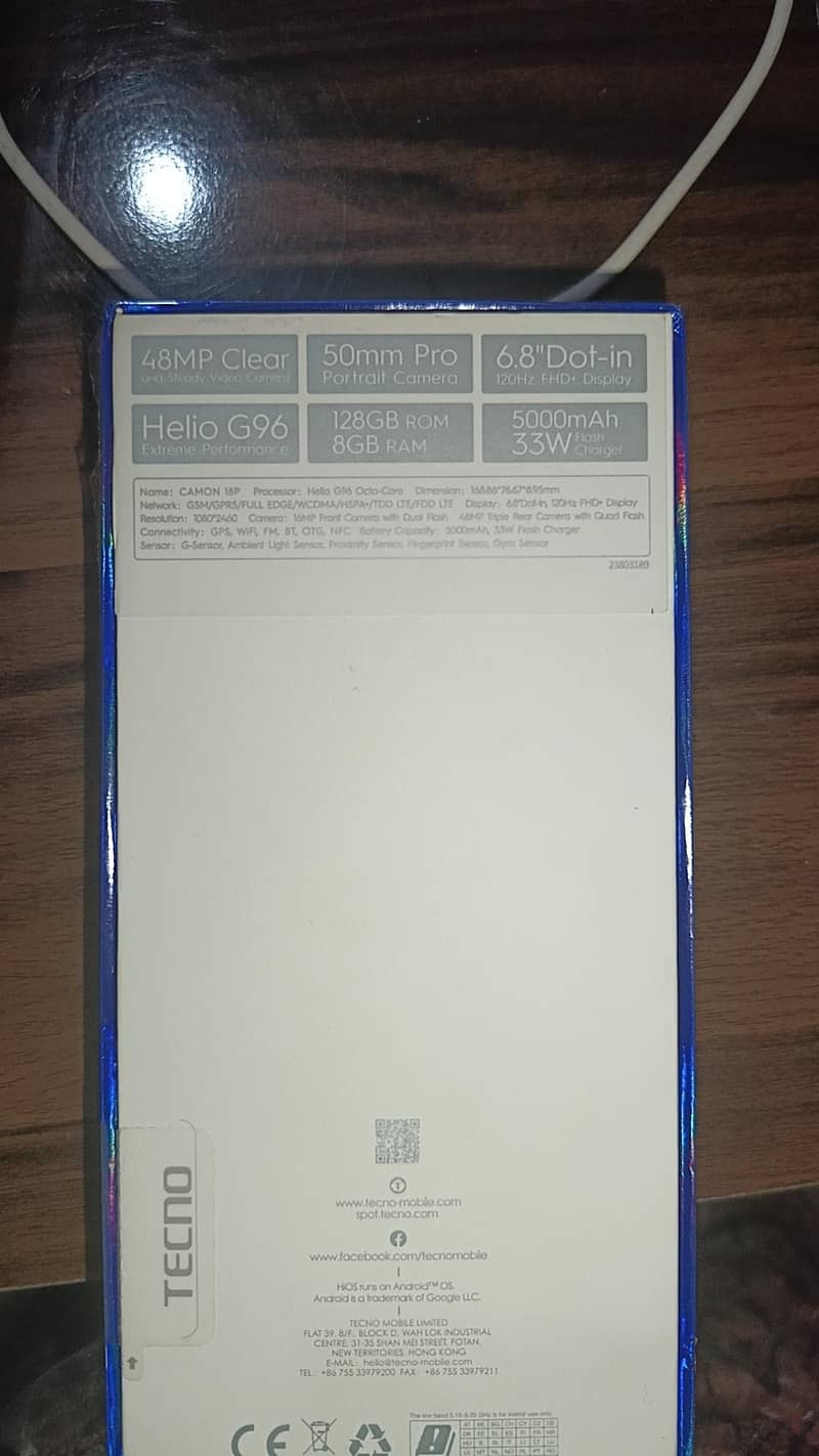Tecno Camon 18P 5