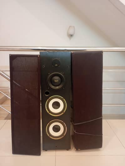 Pair of self made speakers with built in woofer as well amazing sound