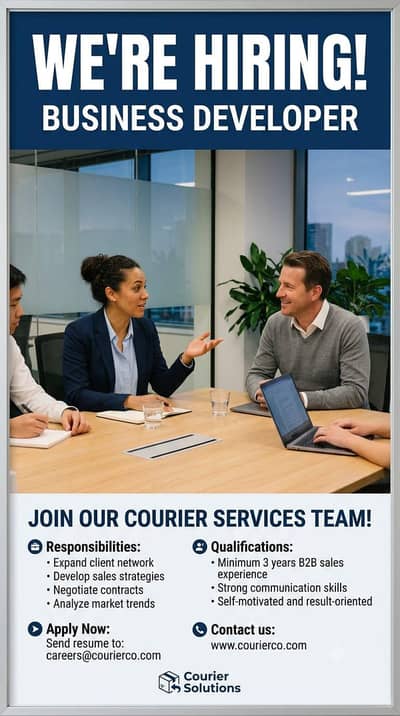 Sale Marketing person required for Courier company
