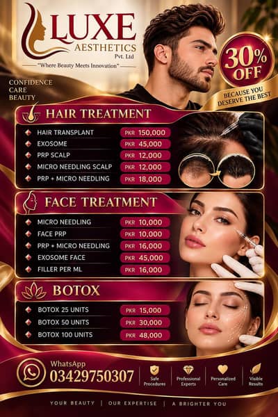 hair and face treatment