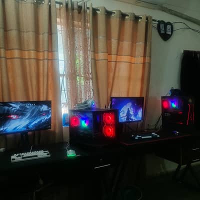 New gaming pcs (two), with monitors