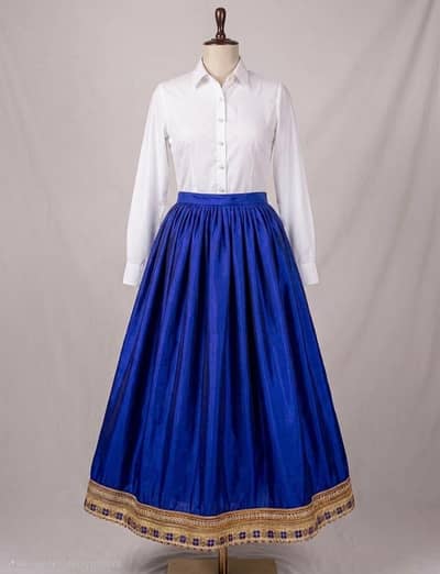 Blue lac work beautiful lehenga.