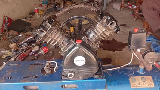 Leverage air compressor v twin cylinder