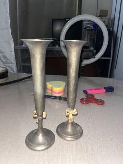 Vintage Trumpet bud vase / soliflore vase