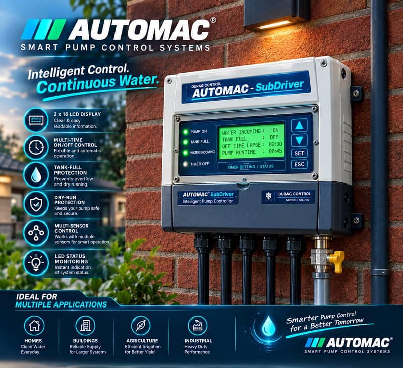 AUTOMATIC WATER SUCTION DONKEY PUMP CONTROLLER JET SUMMER PUMP 9