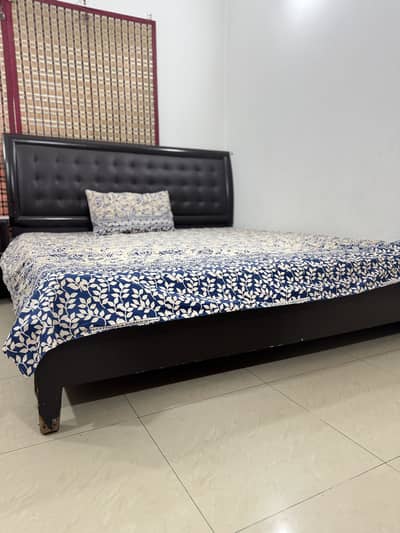 Designers Bed with side Table and Dressing