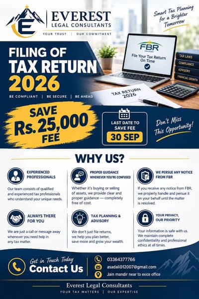 File your tax return now and save 25000 Rs.