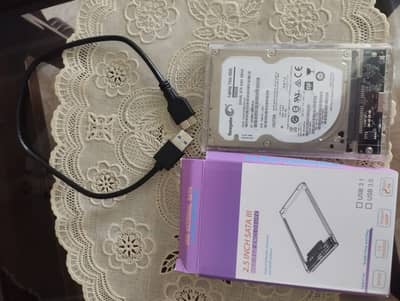 Seagate 500GB Portable External Hard Drive with Transparent USB Case