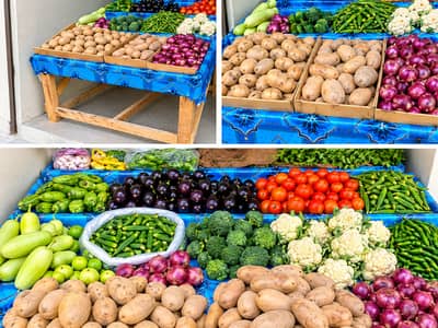 Vegetable Shop Display Counter