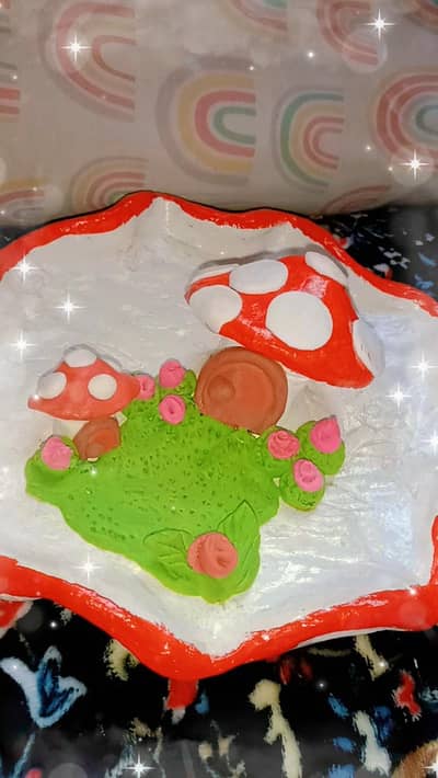 fairy Mushroom trinket jewelry plate