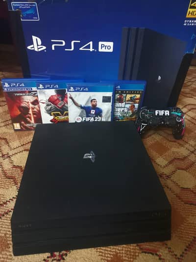 ps4 pro 1tb + 1 console+ 4 games / excellent condition