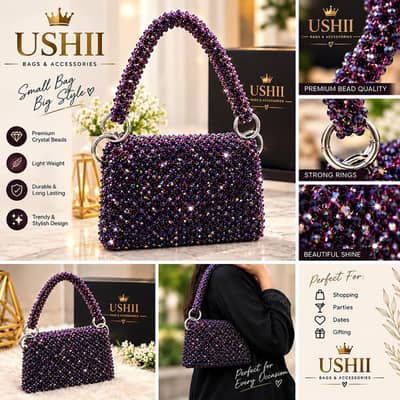  Premium Crystal Beaded Handbag | USHII Bags & Accessories