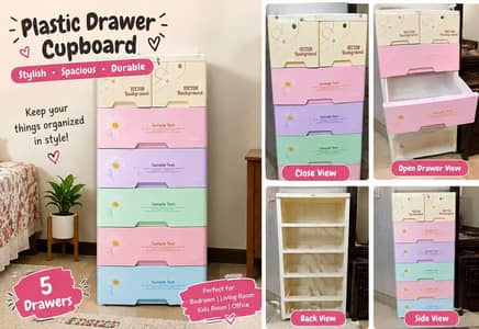 plastic drawer cupboard for children