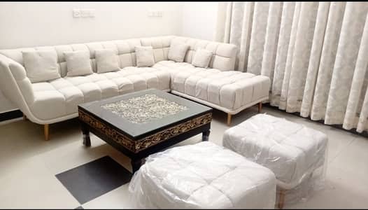 7 Seater Brand new Sofa set. Towel Fabrics.  Buble design
