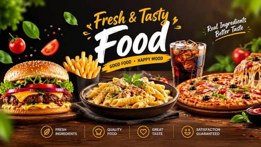I will Design Food & Sale Banners - Rs. 500 - JazzCash