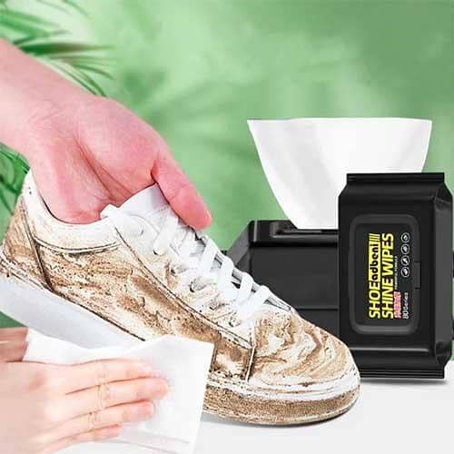 Shoe Cleaning Wipes 80 Pcs – Instant Shoe Cleaner Wipes for Quick Dirt and Stain Removal – Portable Disposable Wet Wipes for Shoes