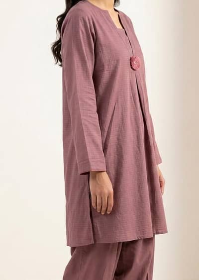 Sapphire Mauve/Plum Textured Tunic with Tassel Detail – Brand New
