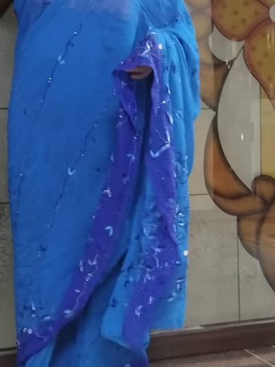 Majestic blue saree