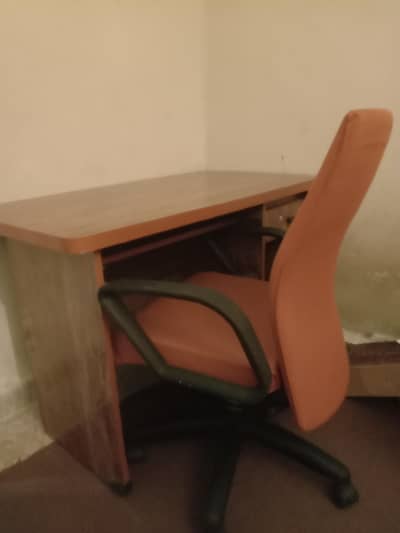 Chair and table for home office setup