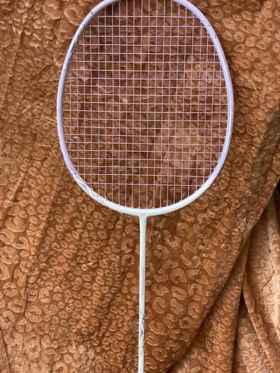 Badminton raket :weight 5u,tension18-30lbs,white purple unique colour