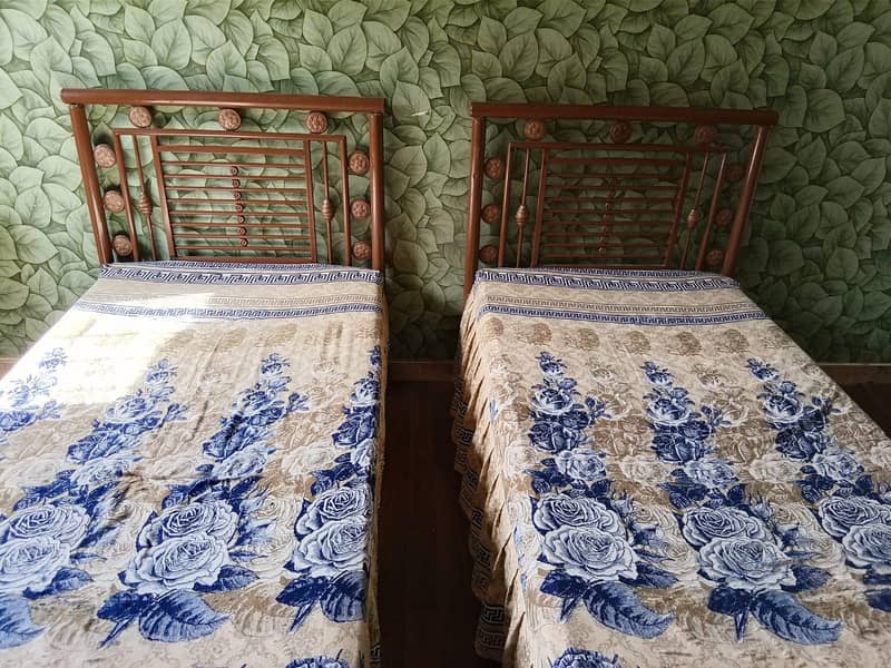 two single iron beds 2