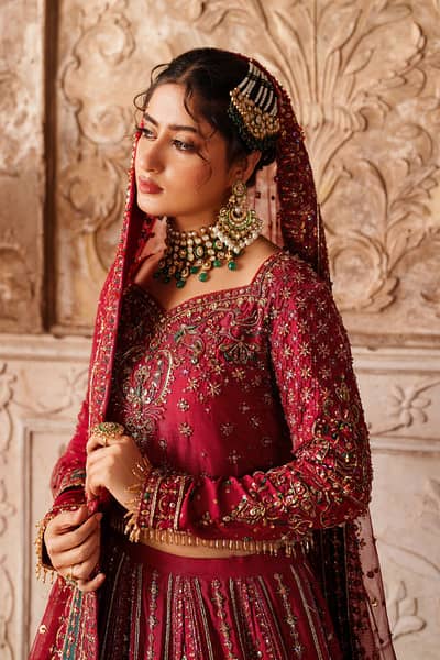 Wedding bridal lenhga dress fabric:indian raw silk