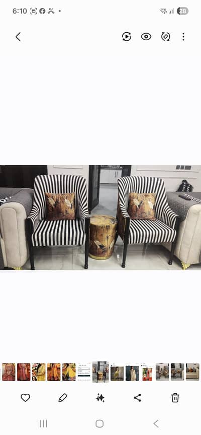 2 bedroom chairs with stool