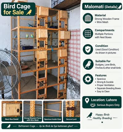 10 Portion Bird Breeding Cage For Sale | Budgies Love Birds Finches