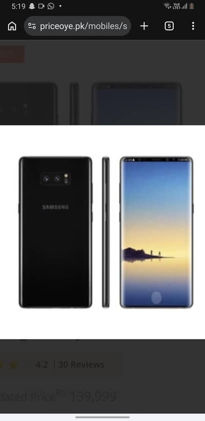 Samsung Mobile Note 9
